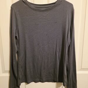 $4/24 a new day Charcoal Crewneck Long Sleeve Top